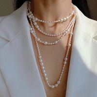 Elegant Lady Simple Style Solid Color Freshwater Pearl Necklace In Bulk main image 1