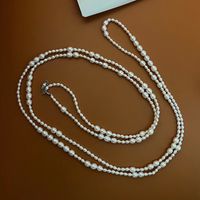 Elegant Lady Simple Style Solid Color Freshwater Pearl Necklace In Bulk sku image 1