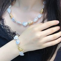 Elegant Lady Geometric Freshwater Pearl Bracelets Necklace In Bulk main image 1
