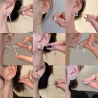 1 Pair Fairy Style Elegant Star Butterfly Bow Knot Plating Inlay Alloy Zircon Ear Studs main image 1