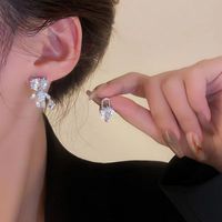 1 Pair Fairy Style Elegant Star Butterfly Bow Knot Plating Inlay Alloy Zircon Ear Studs sku image 15