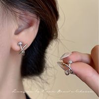 1 Pair Fairy Style Elegant Star Butterfly Bow Knot Plating Inlay Alloy Zircon Ear Studs sku image 8