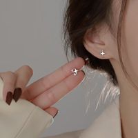 1 Pair Fairy Style Elegant Star Butterfly Bow Knot Plating Inlay Alloy Zircon Ear Studs sku image 1