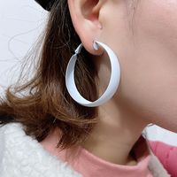 1 Pair Lady Geometric Spray Paint Metal Earrings sku image 12