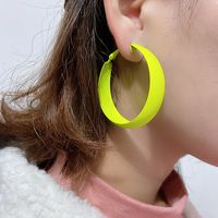 1 Pair Lady Geometric Spray Paint Metal Earrings sku image 1