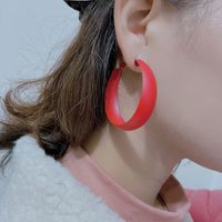 1 Pair Lady Geometric Spray Paint Metal Earrings sku image 14