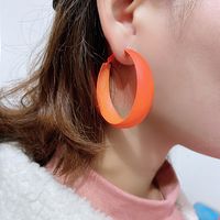 1 Pair Lady Geometric Spray Paint Metal Earrings sku image 3