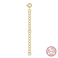 Simple Style Geometric Solid Color Sterling Silver Polishing Plating 14k Gold Plated Extension Chain sku image 1