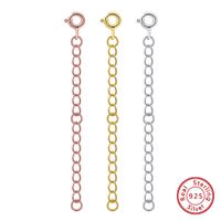 Simple Style Geometric Solid Color Sterling Silver Polishing Plating 14k Gold Plated Extension Chain main image 7