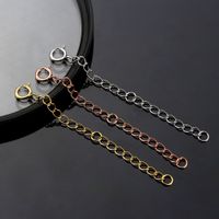 Simple Style Geometric Solid Color Sterling Silver Polishing Plating 14k Gold Plated Extension Chain main image 1