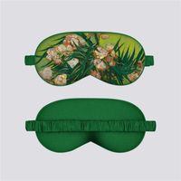 New Down Cotton Oil Painting Double-sided Artificial Silk Shading Eye Mask Sleep Elastic Lunch Break Eye Mask Relieve Fatigue Eye Protection main image 5