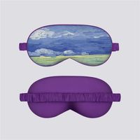 New Down Cotton Oil Painting Double-sided Artificial Silk Shading Eye Mask Sleep Elastic Lunch Break Eye Mask Relieve Fatigue Eye Protection sku image 12