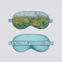 New Down Cotton Oil Painting Double-sided Artificial Silk Shading Eye Mask Sleep Elastic Lunch Break Eye Mask Relieve Fatigue Eye Protection sku image 10