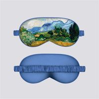 New Down Cotton Oil Painting Double-sided Artificial Silk Shading Eye Mask Sleep Elastic Lunch Break Eye Mask Relieve Fatigue Eye Protection sku image 15