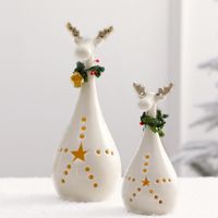 Christmas Cute Solid Color Ceramics Holiday Decorative Props main image 5