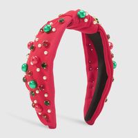 Modern Style Simple Style Classic Style Geometric Imitation Pearl Cloth Rhinestone Hair Band main image 5