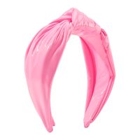 Simple Style Solid Color Korean Style Solid Color Pu Leather Hair Band sku image 3