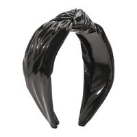 Simple Style Solid Color Korean Style Solid Color Pu Leather Hair Band sku image 6