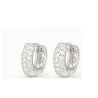 Fashion Geometric Sterling Silver Zircon Hoop Earrings 1 Pair sku image 2