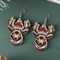 1 Pair Retro Elk Wood Drop Earrings main image 3