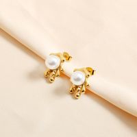Stainless Steel IG Style Plating Inlay Irregular Round Pearl Rings Earrings Necklace main image 3