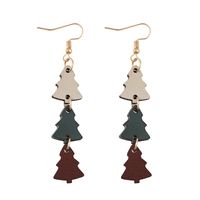 1 Pair Streetwear Christmas Tree Wood Drop Earrings main image 2