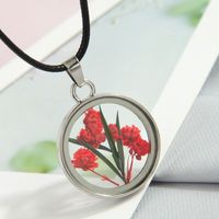 Simple Style Flower Alloy Glass Women's Pendant Necklace sku image 1