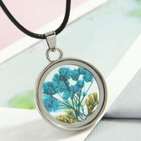 Simple Style Flower Alloy Glass Women's Pendant Necklace main image 2