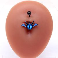 Ig Style Star Bat Bow Knot Stainless Steel Copper Plating Inlay Rhinestones Zircon White Gold Plated Gold Plated Belly Ring main image 3