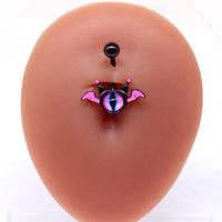 Ig Style Star Bat Bow Knot Stainless Steel Copper Plating Inlay Rhinestones Zircon White Gold Plated Gold Plated Belly Ring main image 4