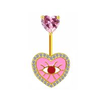 Ig Style Star Bat Bow Knot Stainless Steel Copper Plating Inlay Rhinestones Zircon White Gold Plated Gold Plated Belly Ring sku image 4