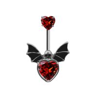 Style Ig Star Chauve Souris Noeud D'arc Acier Inoxydable Le Cuivre Placage Incruster Strass Zircon Or Blanc Plaqué Plaqué Or Anneau Du Ventre sku image 7