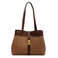 Women's All Seasons Pu Leather Color Block Vintage Style Square Zipper Shoulder Bag Underarm Bag sku image 1