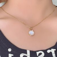 Wholesale IG Style Original Design Classic Style Heart Shape Smiley Face Bow Knot Copper Plating Inlay K Gold Plated Rhodium Plated Zircon Pendant Necklace main image 4