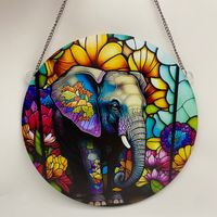 Modern Style Flower Elephant Arylic Pendant Artificial Decorations sku image 1