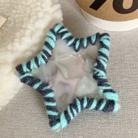 Cute Sweet Star Heart Shape Fabric Acetic Acid Sheets Hair Clip sku image 9