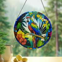 Modern Style Flower Parrot Arylic Pendant Artificial Decorations main image 5