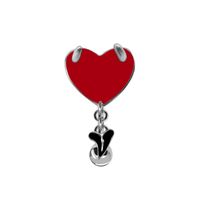 Hip-hop Rock Punk Heart Shape Wings Bat Stainless Steel Alloy Copper Plating Chain Inlay Rhinestones Zircon White Gold Plated Gold Plated Belly Ring main image 9