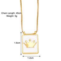 Modern Style Simple Style Crown Copper 18k Gold Plated Pendant Necklace In Bulk main image 6