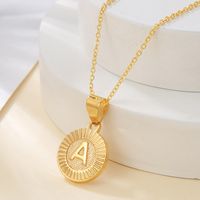 Casual Streetwear Letter Stainless Steel Copper Plating 18k Gold Plated Pendant Necklace sku image 1