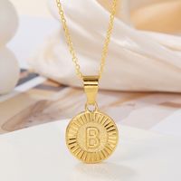 Casual Streetwear Letter Stainless Steel Copper Plating 18k Gold Plated Pendant Necklace sku image 17