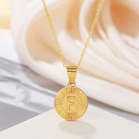 Casual Streetwear Letter Stainless Steel Copper Plating 18k Gold Plated Pendant Necklace sku image 3