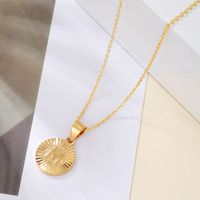 Casual Streetwear Letter Stainless Steel Copper Plating 18k Gold Plated Pendant Necklace sku image 6