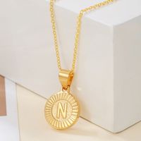 Casual Streetwear Letter Stainless Steel Copper Plating 18k Gold Plated Pendant Necklace sku image 19