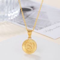 Casual Streetwear Letter Stainless Steel Copper Plating 18k Gold Plated Pendant Necklace sku image 26