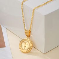 Casual Streetwear Letter Stainless Steel Copper Plating 18k Gold Plated Pendant Necklace sku image 24
