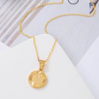 Casual Streetwear Letter Stainless Steel Copper Plating 18k Gold Plated Pendant Necklace sku image 21