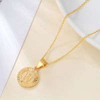 Casual Streetwear Letter Stainless Steel Copper Plating 18k Gold Plated Pendant Necklace sku image 25