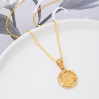 Casual Streetwear Letter Stainless Steel Copper Plating 18k Gold Plated Pendant Necklace sku image 2