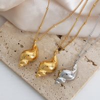 Modern Style Conch Titanium Steel Plating 18k Gold Plated Pendant Necklace main image 5